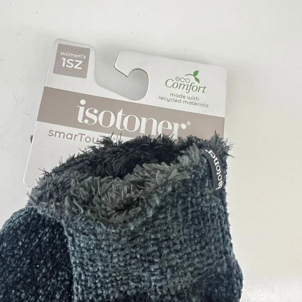 Isotoner Womens smarTouch Eco Comfort Gloves Touchscreen Compatible 1SZ Black - Picture 2 of 4